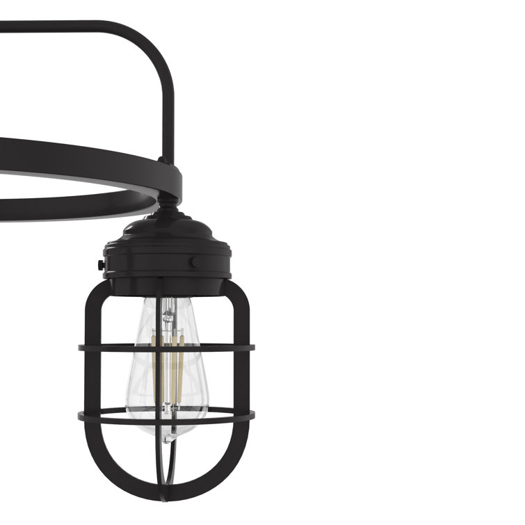 Starklake Noble Bronze Mini 3-Light Industrial Chandelier