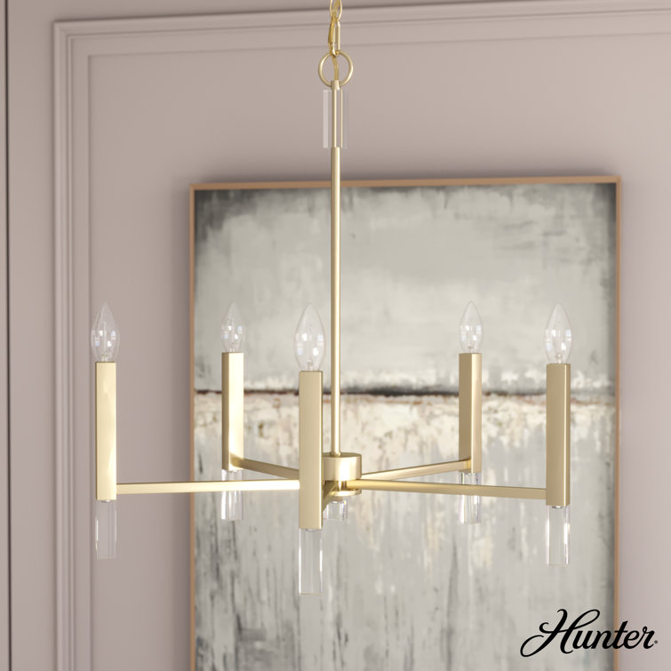 Alturas Gold Crystal 5-Light Candle Chandelier