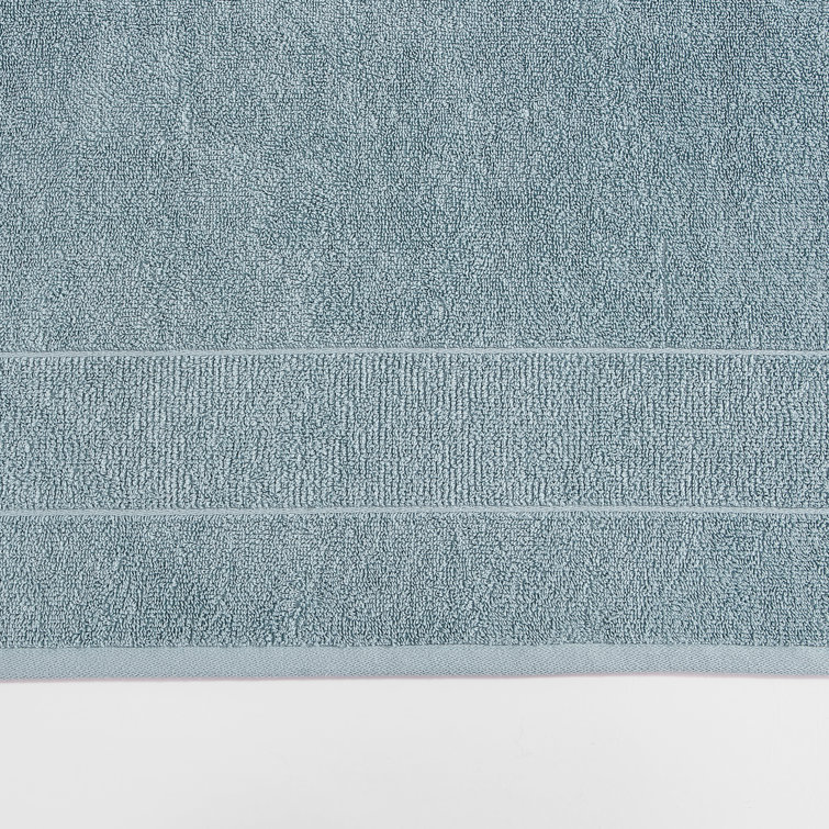 Turquoise Cotton Hand Towel Set with Plain Weave, 2 Pieces
