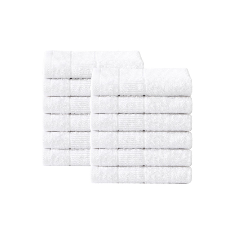White Cotton Fast-Drying 2-Piece Washcloth Set