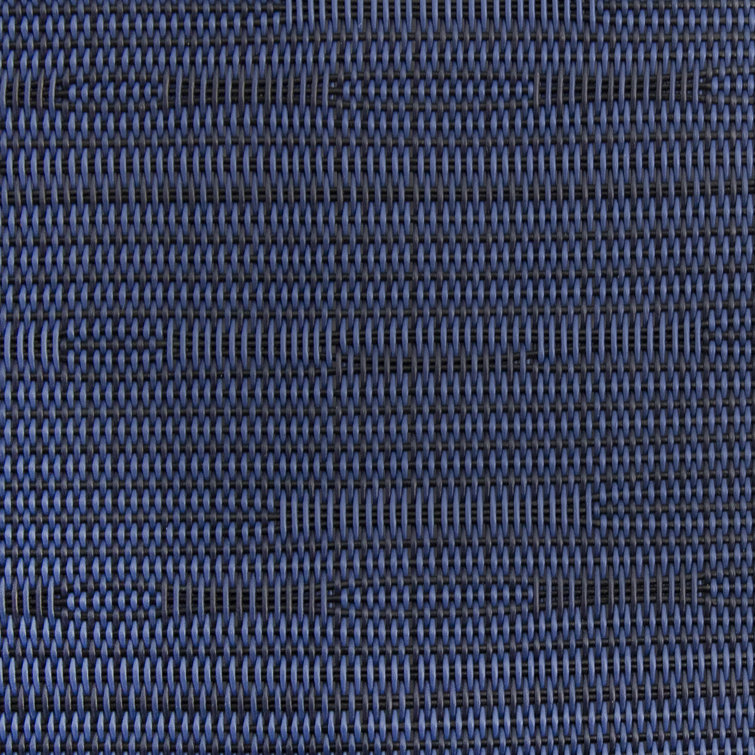 Grasscloth Blue Reversible Vinyl Indoor Outdoor Placemats, Set of 12