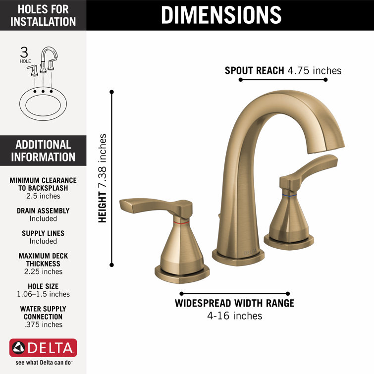 Venetian Bronze Modern Widespread Bathroom Faucet with Diamond Seal