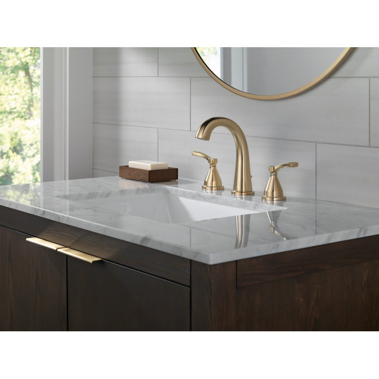 Venetian Bronze Modern Widespread Bathroom Faucet with Diamond Seal