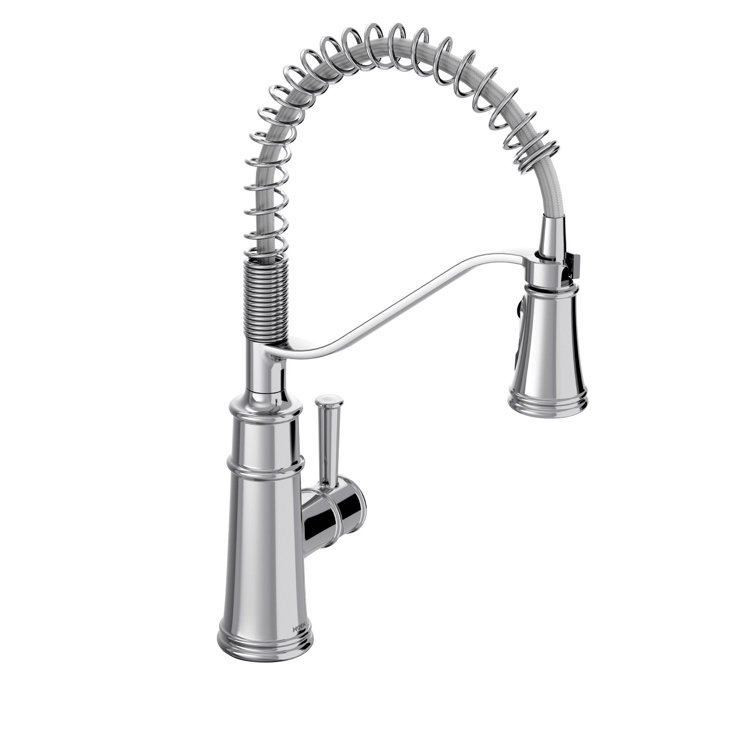 Chrome High Arc Pulldown Kitchen Faucet with Pull-out Spray