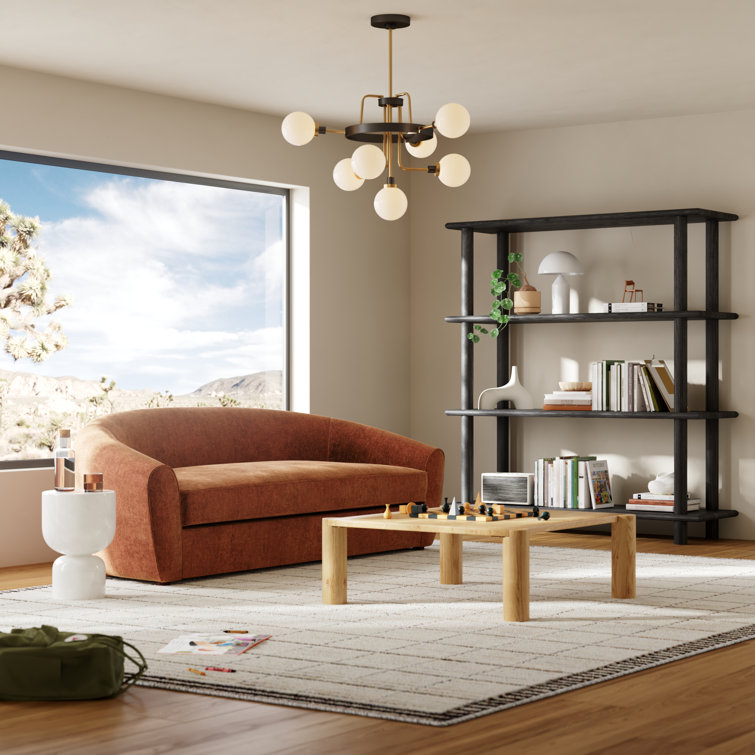 Post 36'' Natural White Oak Solid Wood Low-Slung Coffee Table