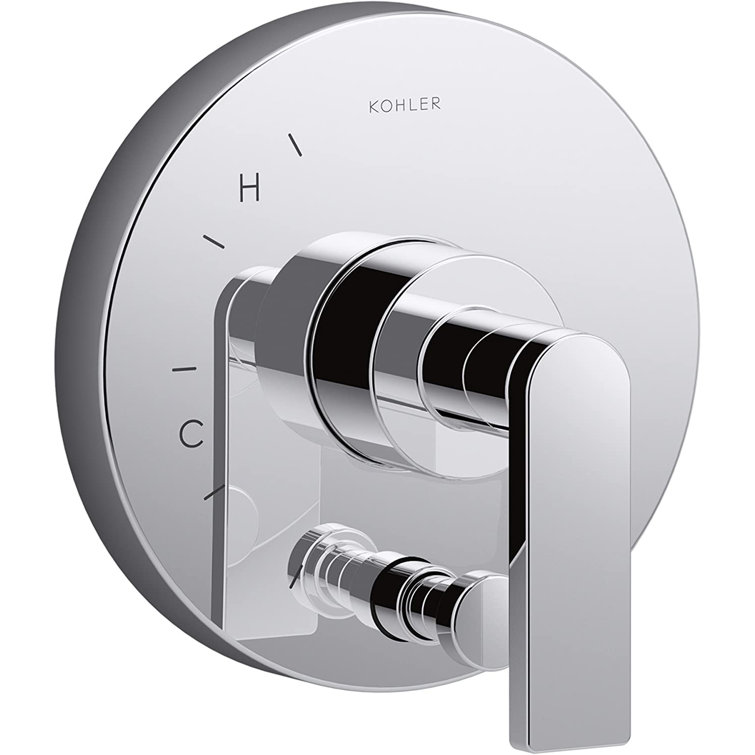 Polished Chrome Minimalist Valve Trim with Lever Handle
