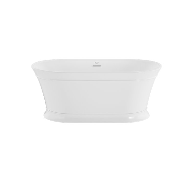Lyndsay 59" White Freestanding Acrylic Soaking Bathtub