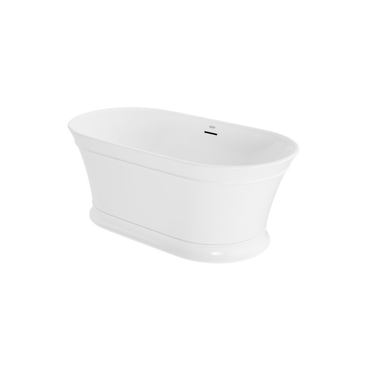 Serafina 67" x 32" Freestanding White Acrylic Soaking Bathtub