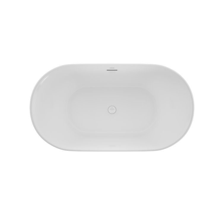 Lyndsay 59" White Freestanding Acrylic Soaking Bathtub