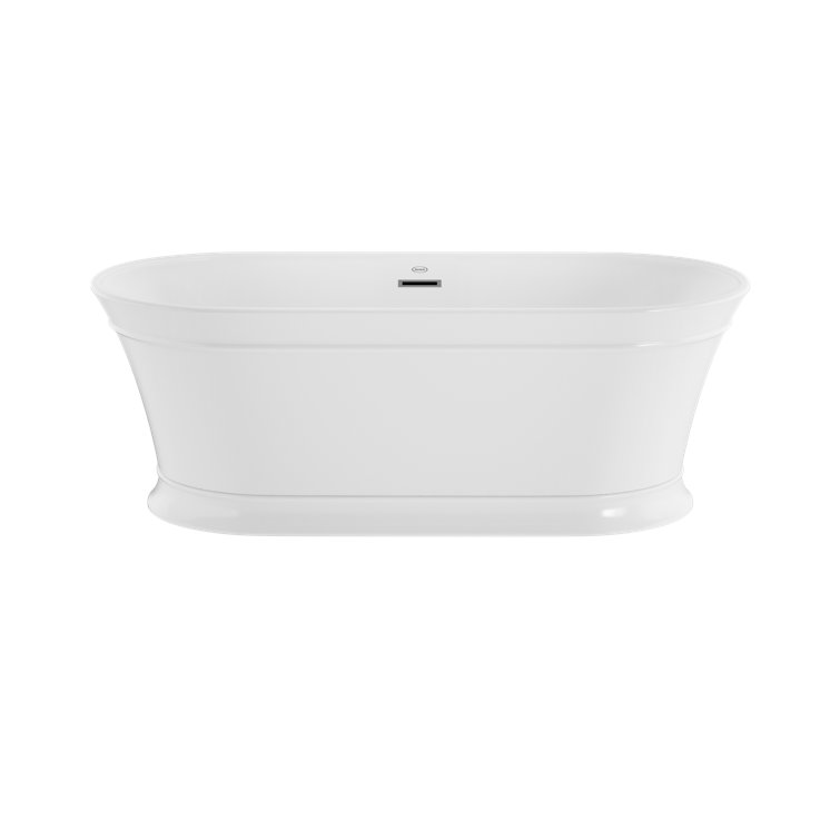 Lyndsay 67" White Acrylic Freestanding Soaking Bathtub