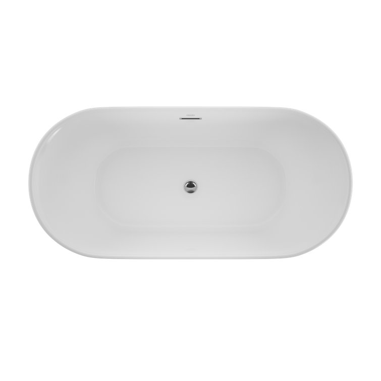 Lyndsay 67" White Acrylic Freestanding Soaking Bathtub