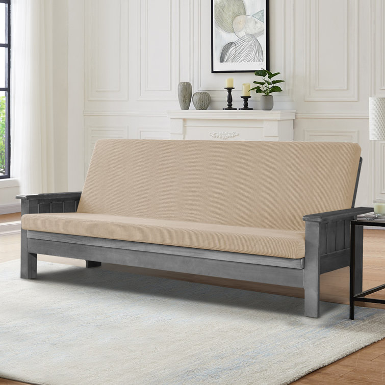 Camel Stretch Polyester Futon Slipcover