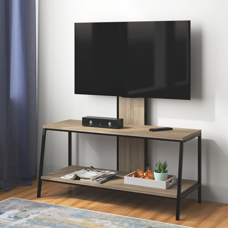 Austin Industrial-Black Metal and Wood TV Mount Media Console