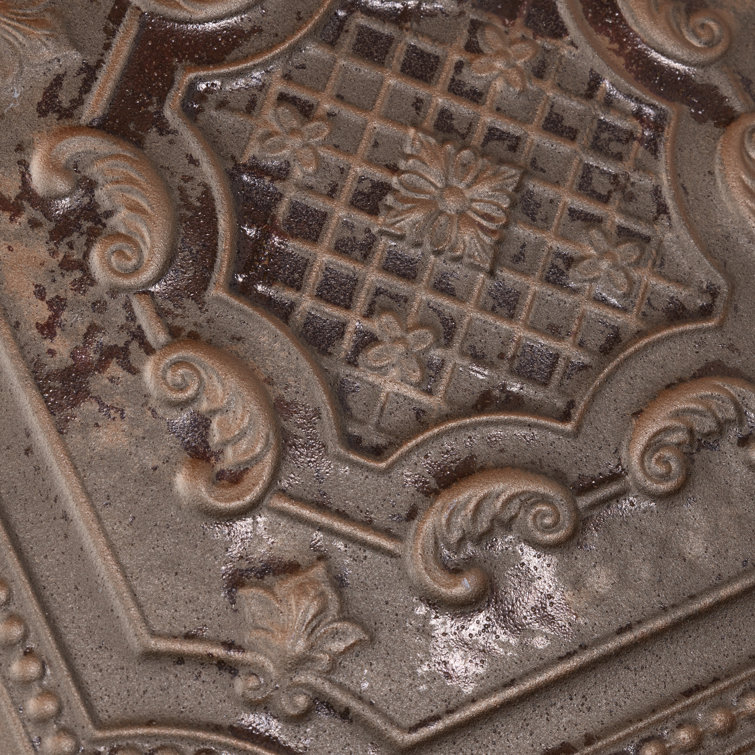 Fitz Copper 8" x 8" Embossed Ceramic Wall Tile