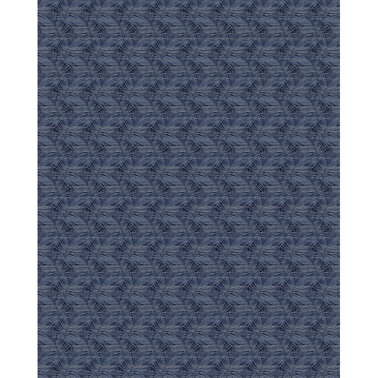 Indigo Vinyl Peel and Stick Tropical Wallpaper Roll