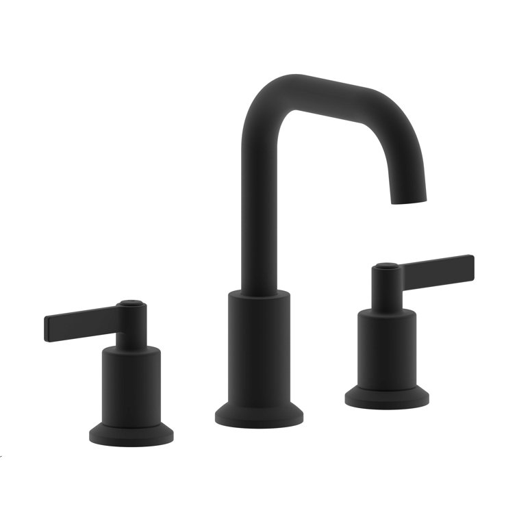 Matte Black Modern Tubular Spout Bathroom Faucet with Drain Assembly