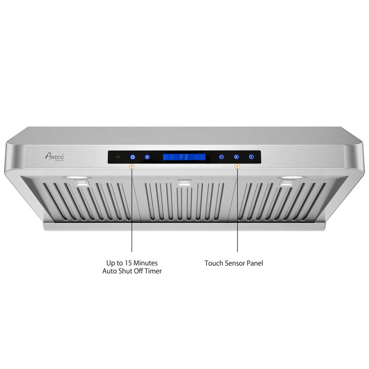 36" Stainless Steel Under Cabinet Range Hood with LED Lights