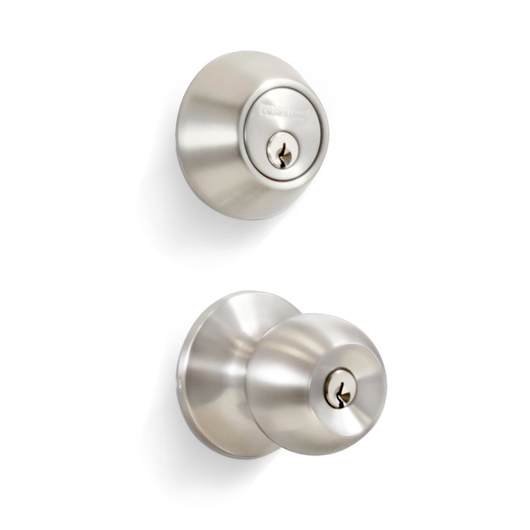 Matte Black Complete Entry Knob Set with Single Cylinder Deadbolt