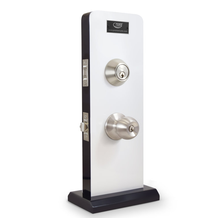 Matte Black Complete Entry Knob Set with Single Cylinder Deadbolt