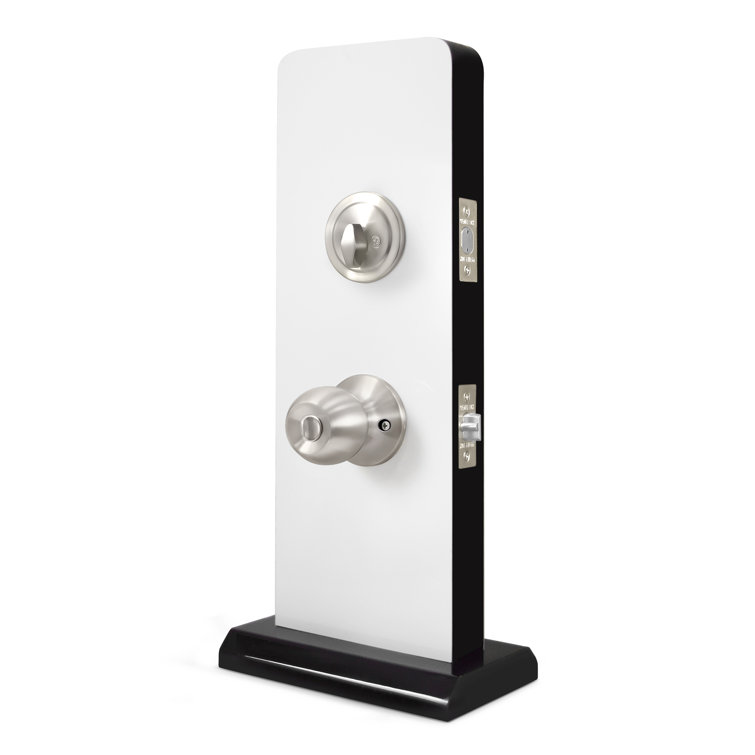 Matte Black Complete Entry Knob Set with Single Cylinder Deadbolt