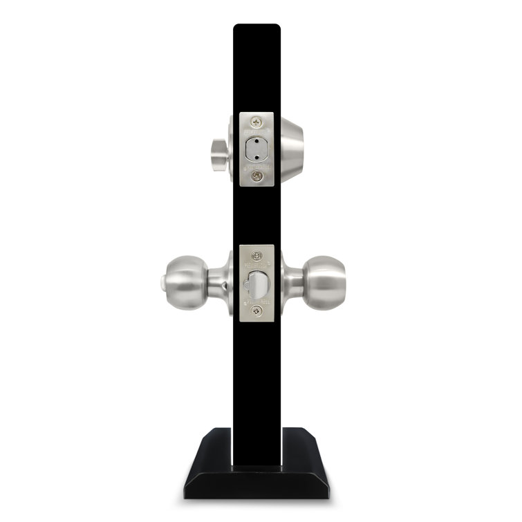 Matte Black Complete Entry Knob Set with Single Cylinder Deadbolt