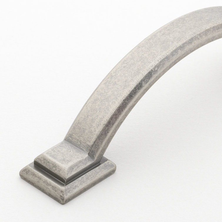 Weathered Nickel Arched Square Cabinet Pull with Mounting Hardware