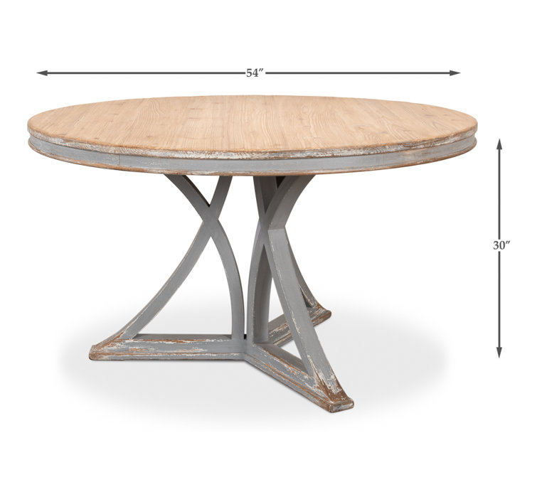 Chateau Gris 54" Reclaimed Wood Round Extendable Dining Table