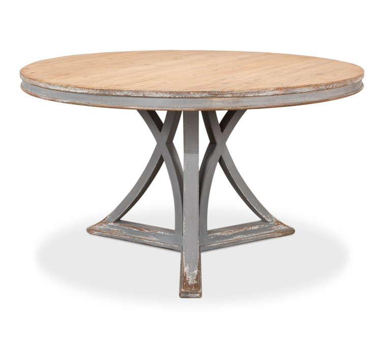 Chateau Gris 54" Reclaimed Wood Round Extendable Dining Table