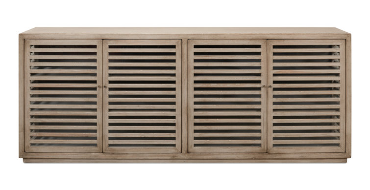 St. Nevis 92'' Gray Wash Solid Wood Contemporary Sideboard
