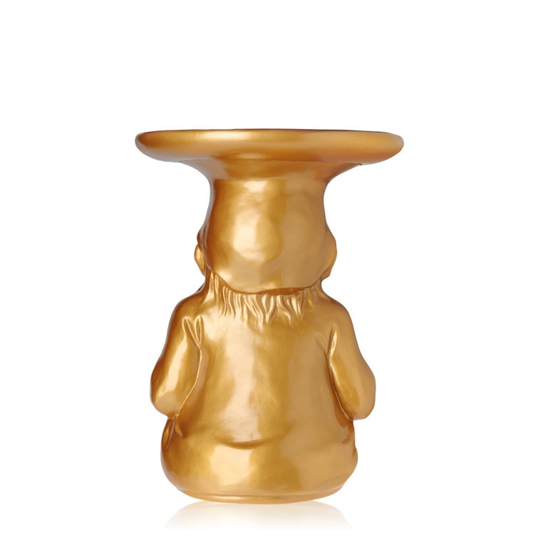 Attila Gold Round Acrylic Gnome Stool/Table by Philippe Starck