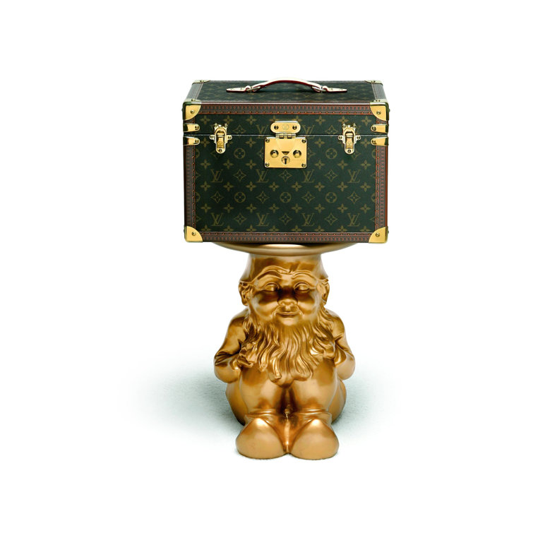 Attila Gold Round Acrylic Gnome Stool/Table by Philippe Starck