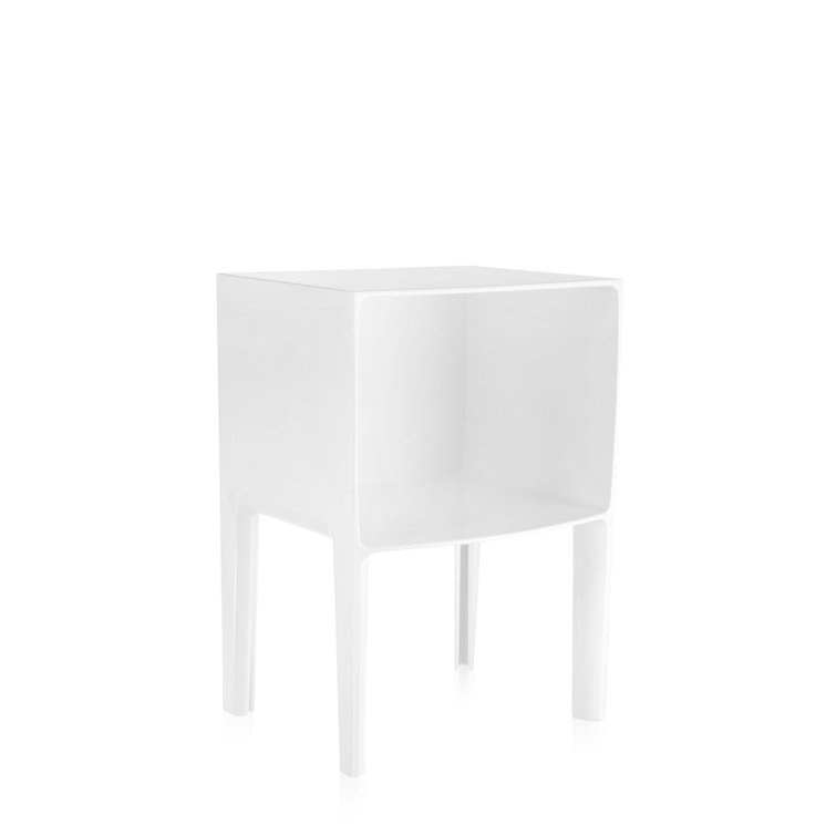 Philippe Starck Small Ghost Buster Cube Nightstand - Frosted White