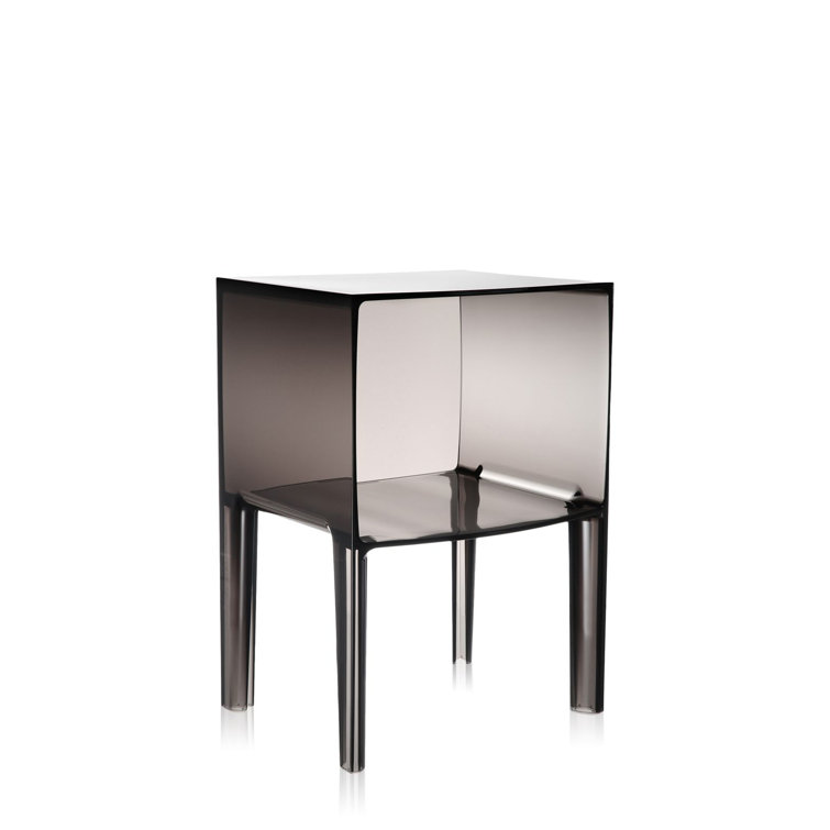Small Ghost Buster 14.6" Transparent Cube Bedside Table