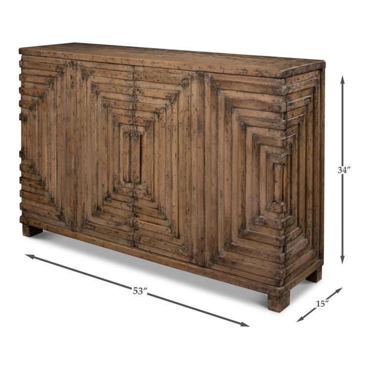 Saint Entrance 53'' Tan Solid Pine Wood Sideboard
