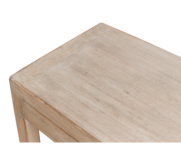 Anton Transitional Brown Pine Wood Console Table with Storage