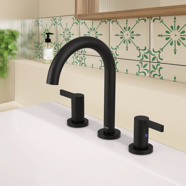 Electra Matte Black Widespread 2-Handle High-Arc Bathroom Faucet