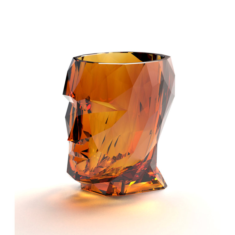 Adan Nano Glossy Ambar Diamond-Faceted Planter