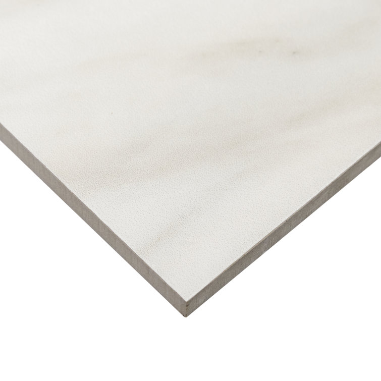 Timeless White 12" x 12" Polished Porcelain Marble Look Tile