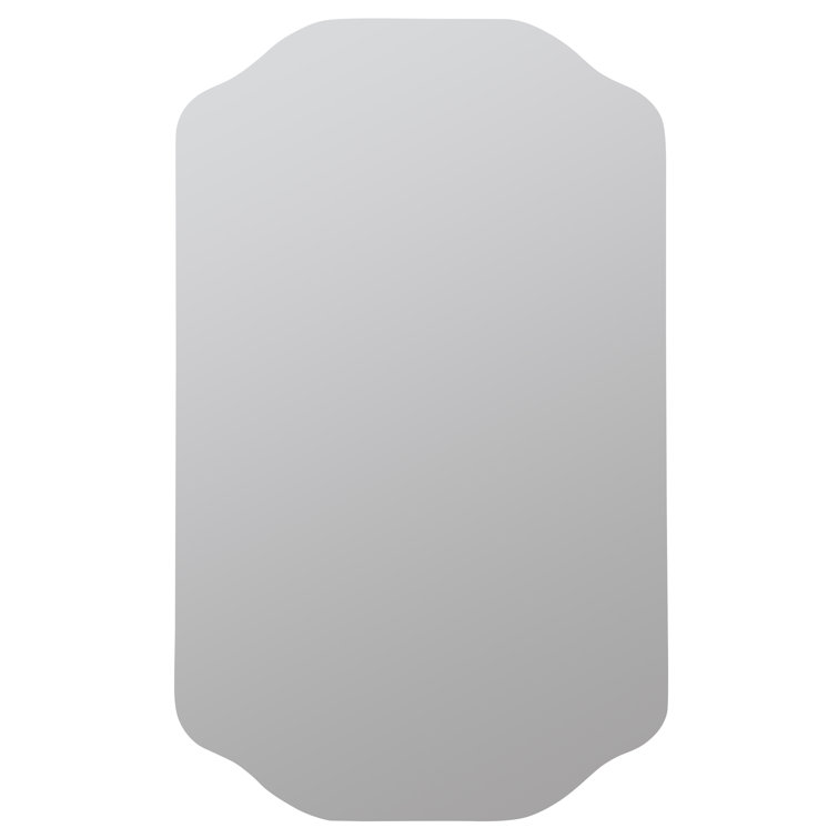 Silver Mirrored Medicine Cabinet with Shaped Silhouette