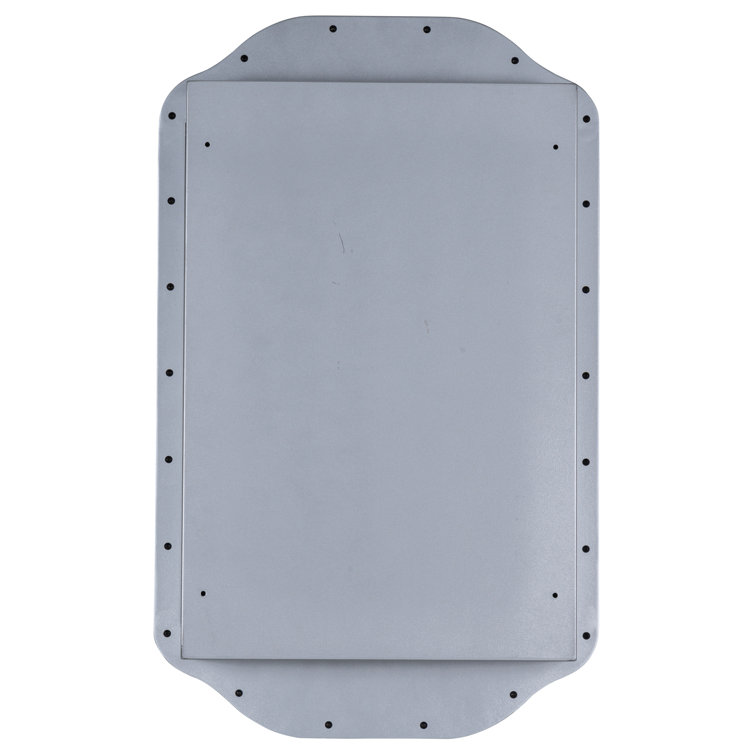 Silver Mirrored Medicine Cabinet with Shaped Silhouette