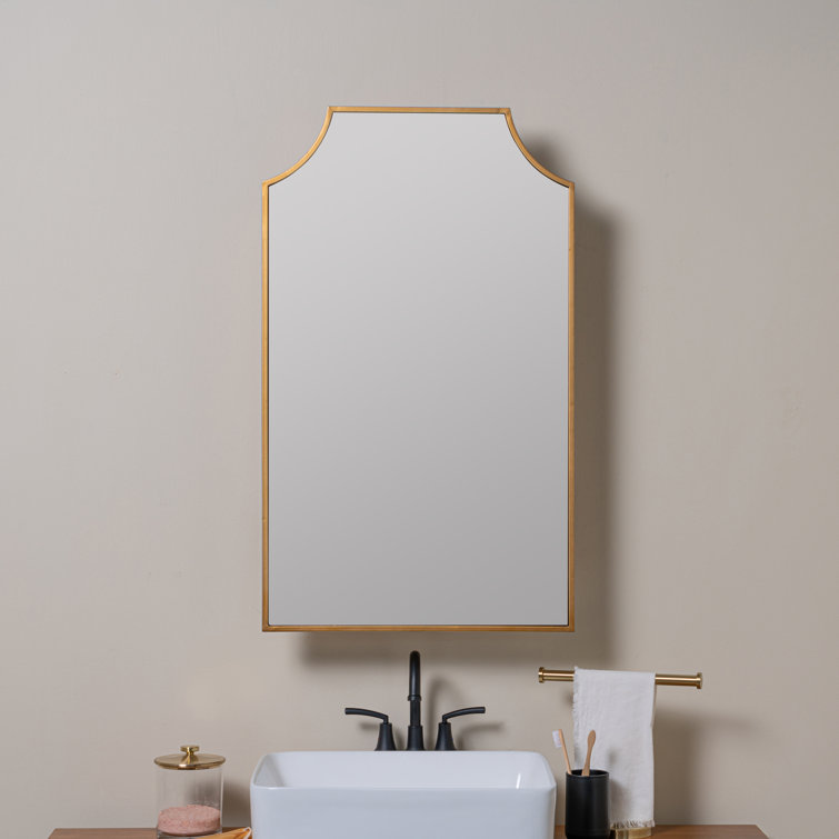 Simone Gold Metal Recess and Surface Mount Medicine Cabinet
