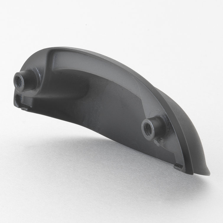 Matte Black Traditional Cup Pull with Mounting Hardware