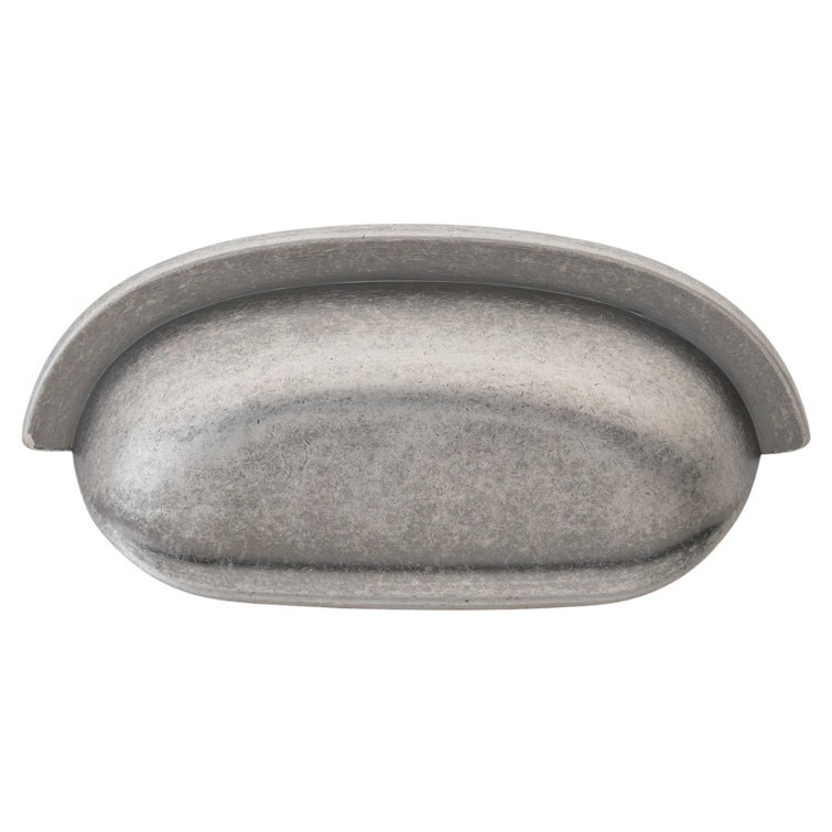 2 1/2" Weathered Nickel Cup Pull with Mounting Hardware