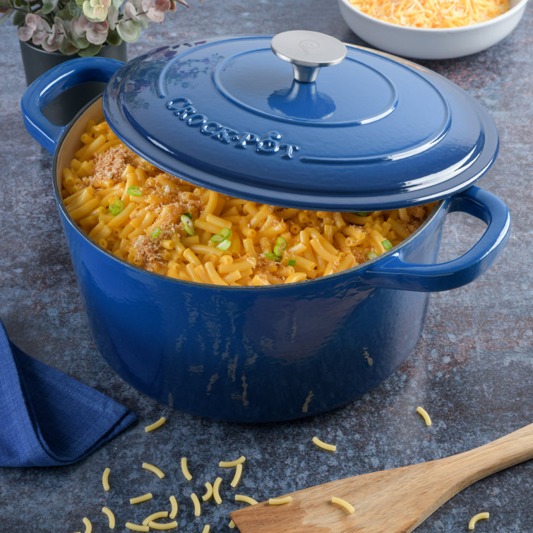 Sapphire Blue 10.6'' Enameled Cast Iron Dutch Oven