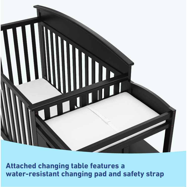 Black Pine 4-in-1 Convertible Crib and Changer