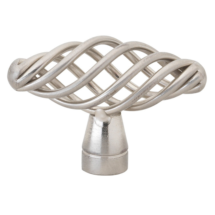 2" Satin Nickel Oval Birdcage Cabinet Knob Multipack