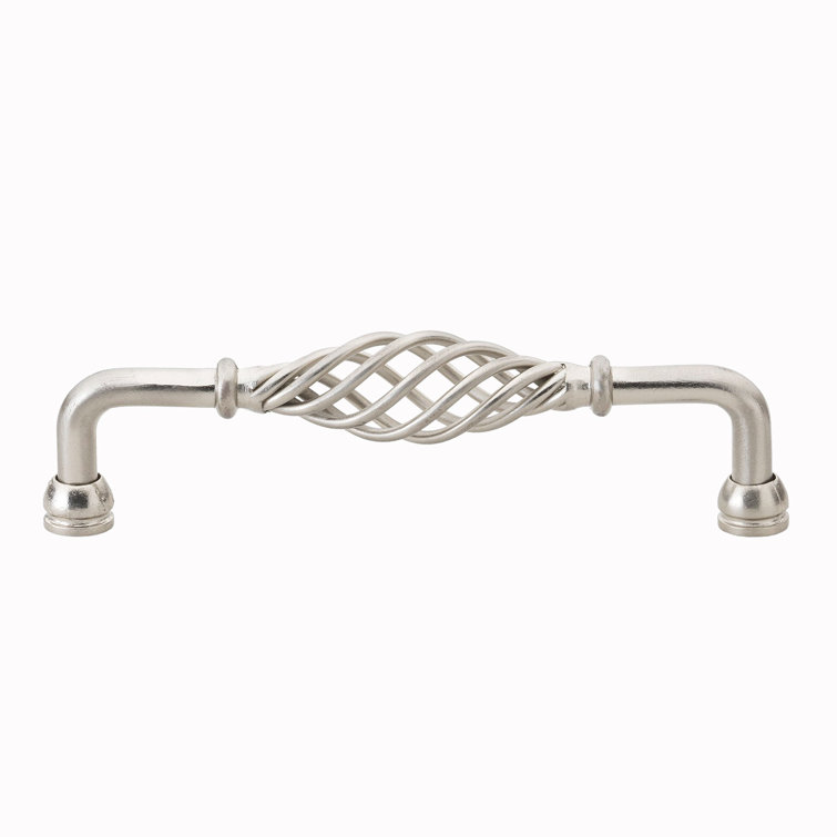 3.75-inch Satin Nickel Birdcage Cabinet Pull with Mounting Hardware