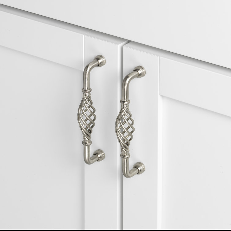 3.75-inch Satin Nickel Birdcage Cabinet Pull with Mounting Hardware