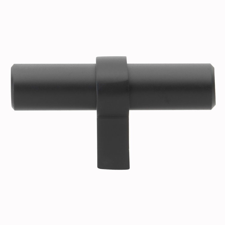 Matte Black Alloy Steel T-Bar Handle Knob, 2.25 inches