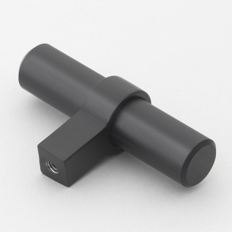 Matte Black Alloy Steel T-Bar Handle Knob, 2.25 inches